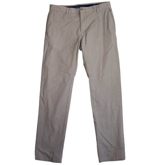 Vineyard Vines OTG On the Go Pants Mens 33 x 32 Khaki Slim Fit Travel Chinos - Picture 1 of 7